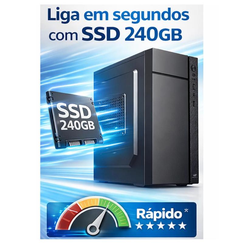 Computador Intel Core i3 8GB SSD 240GB Windows 11 Rápido Para